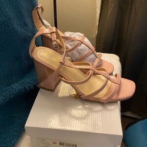 Elegant Pink Strappy Heels